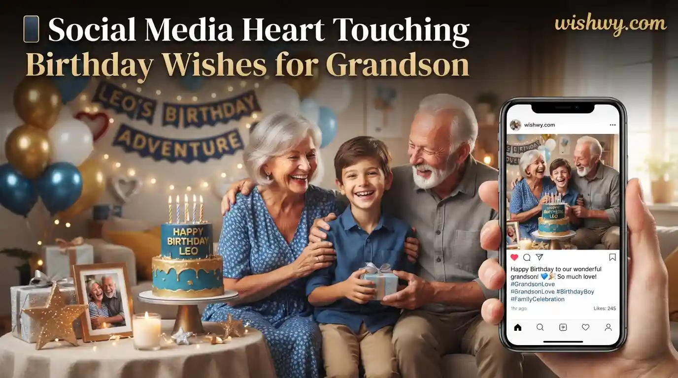 Social Media Heart Touching Birthday Wishes for Grandson