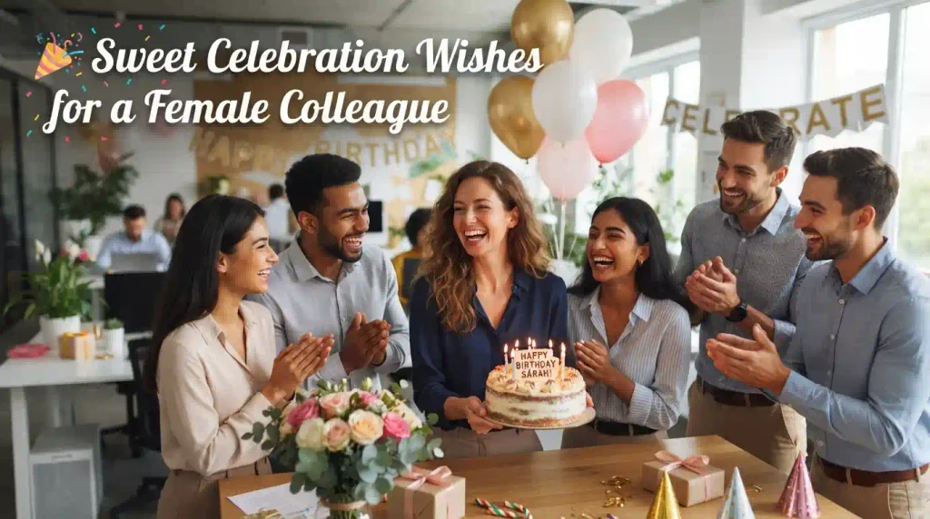 Sweet Celebration Wishes for a Female Colleague