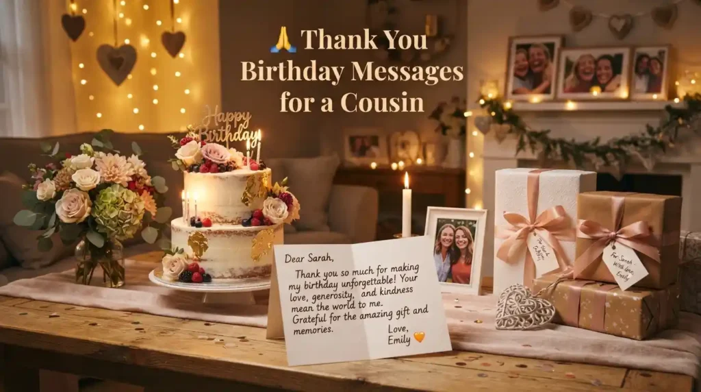 Thank You Birthday Messages for a Cousin