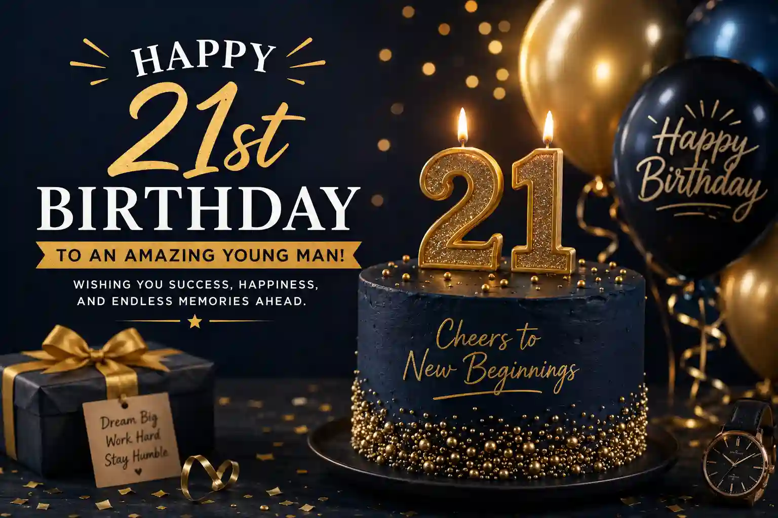 Male Boy 21st Birthday Wishes
