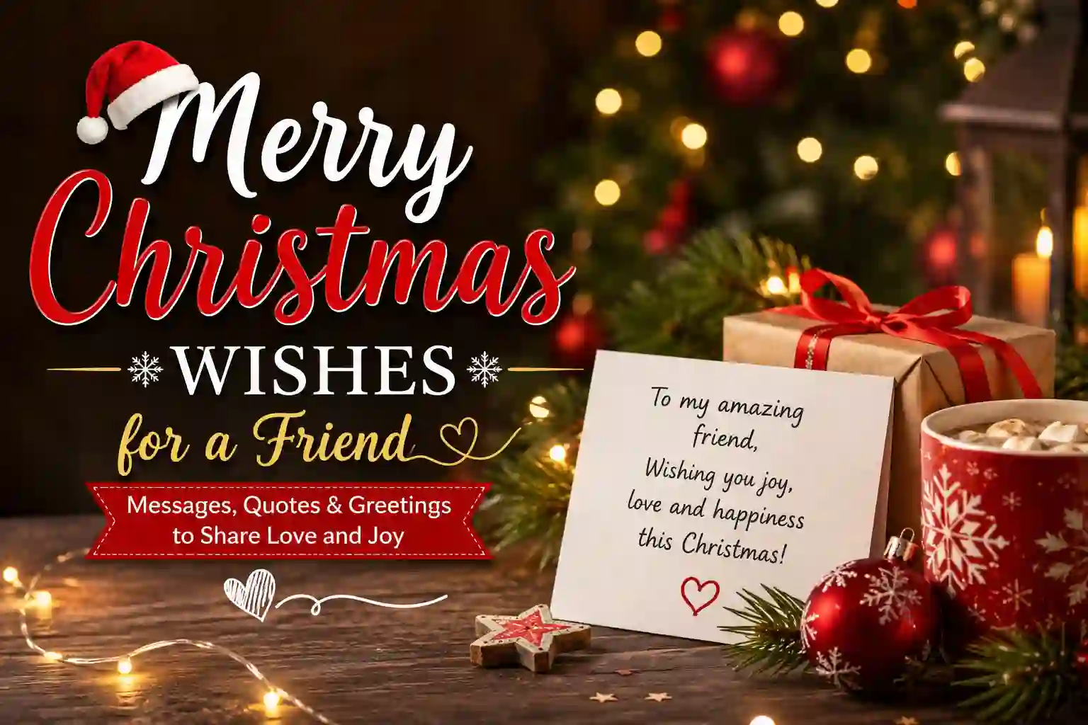 Merry Christmas Wishes for a Friend
