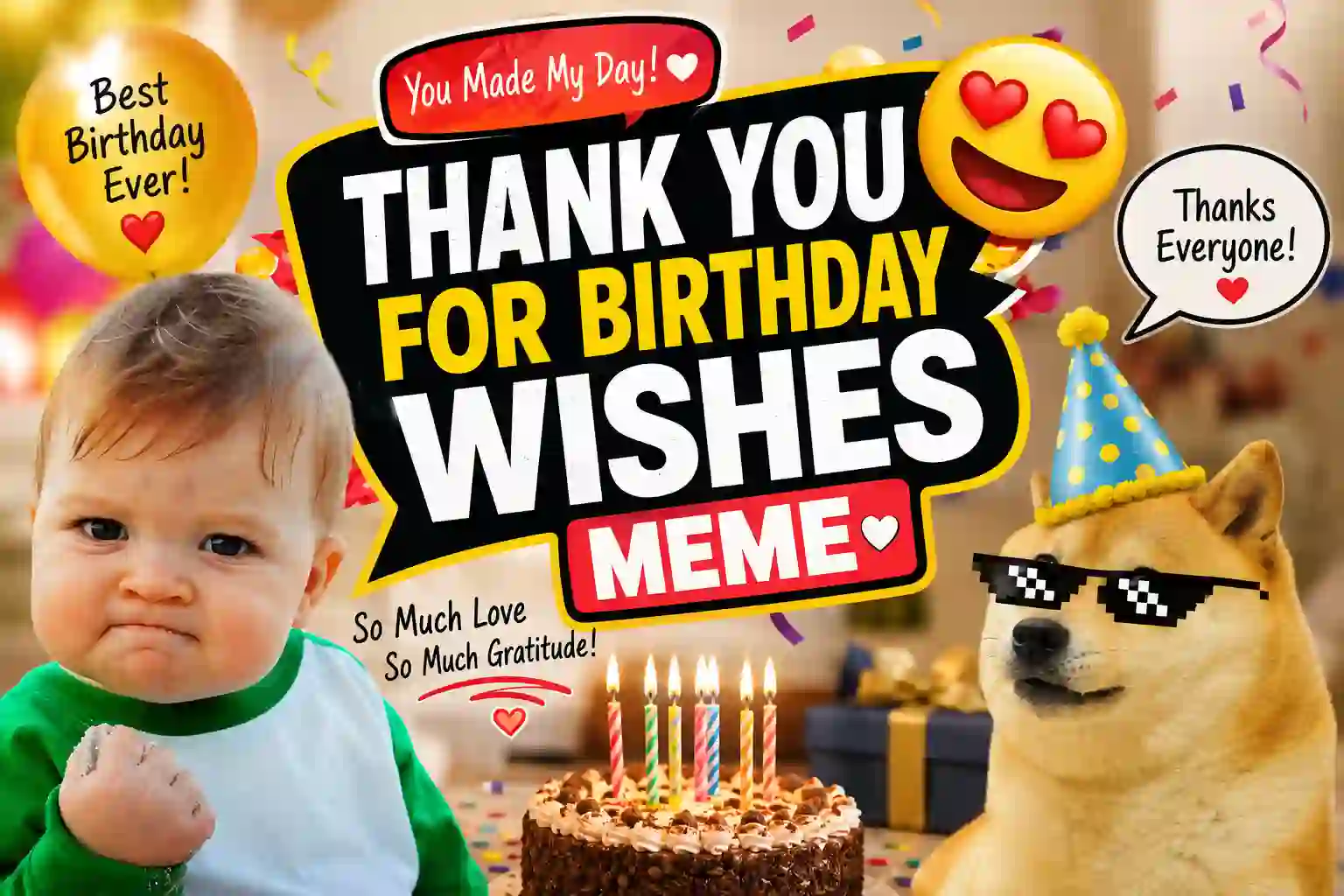 Thank You for Birthday Wishes Meme