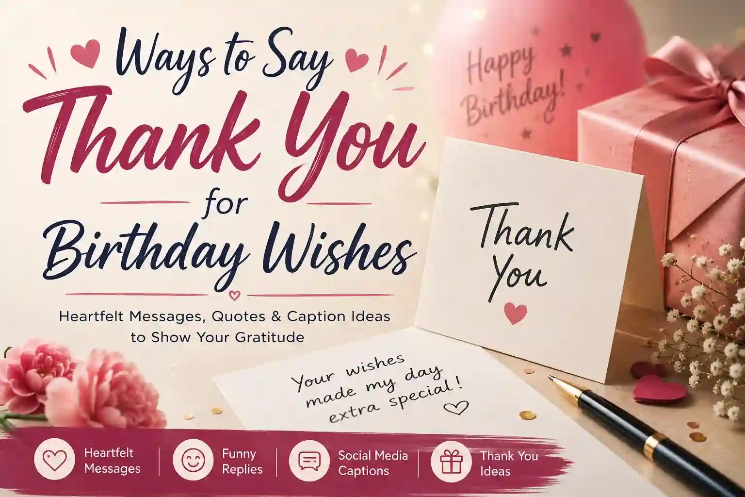 Ways to Say Thank You for Birthday Wishes