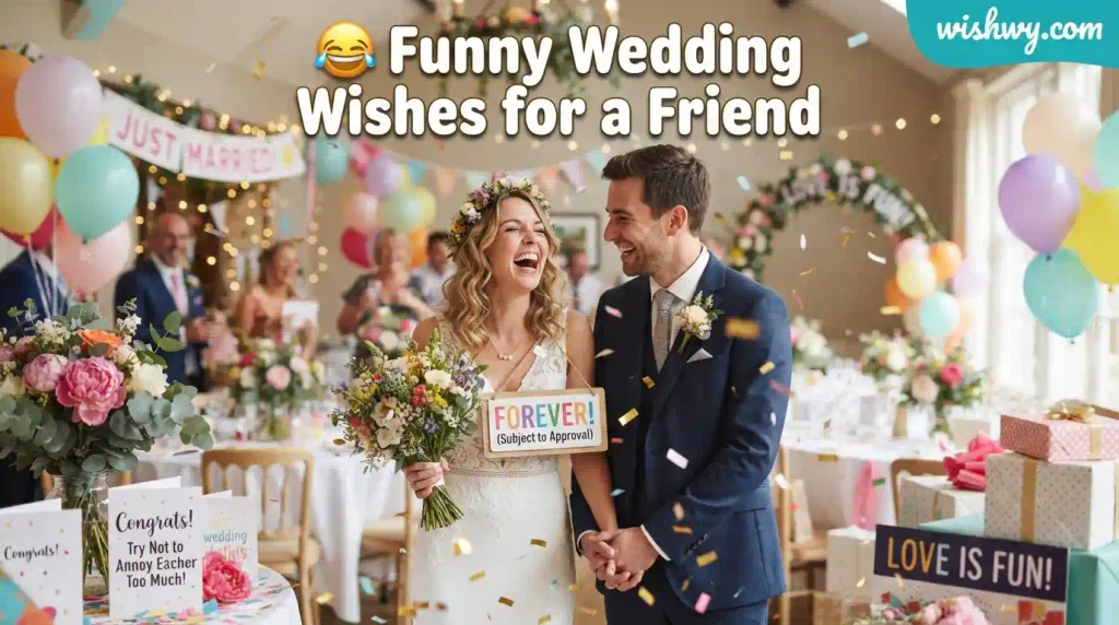 Funny Wedding Wishes for a Friend