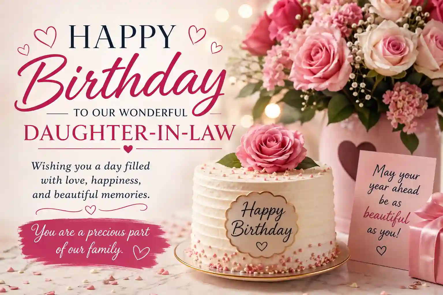 Simple Birthday Wishes for Daughter-In-Law